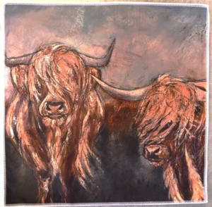 Mikrofasertuch Hochlandrinder 40/40cm